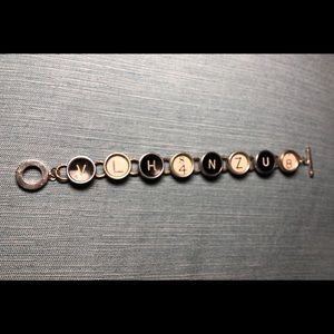 Typewriter key bracelet